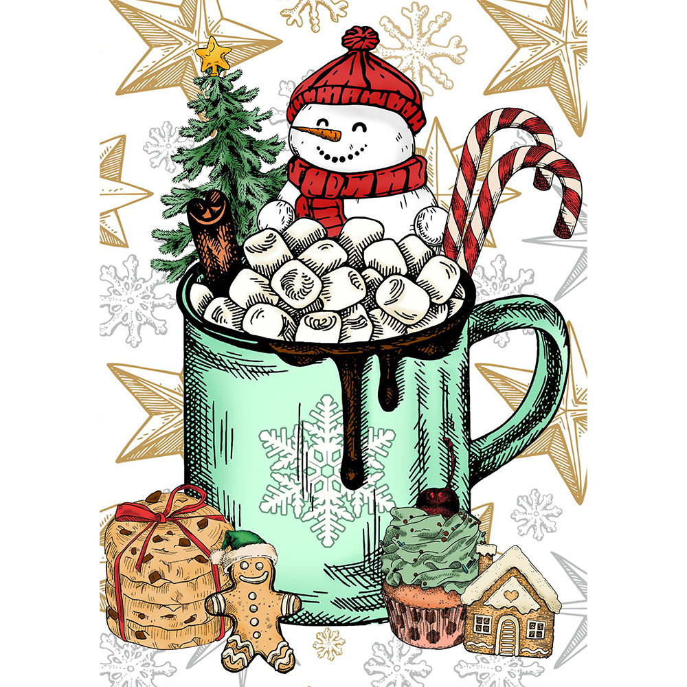 Christmas Cup with Snowman Surprise