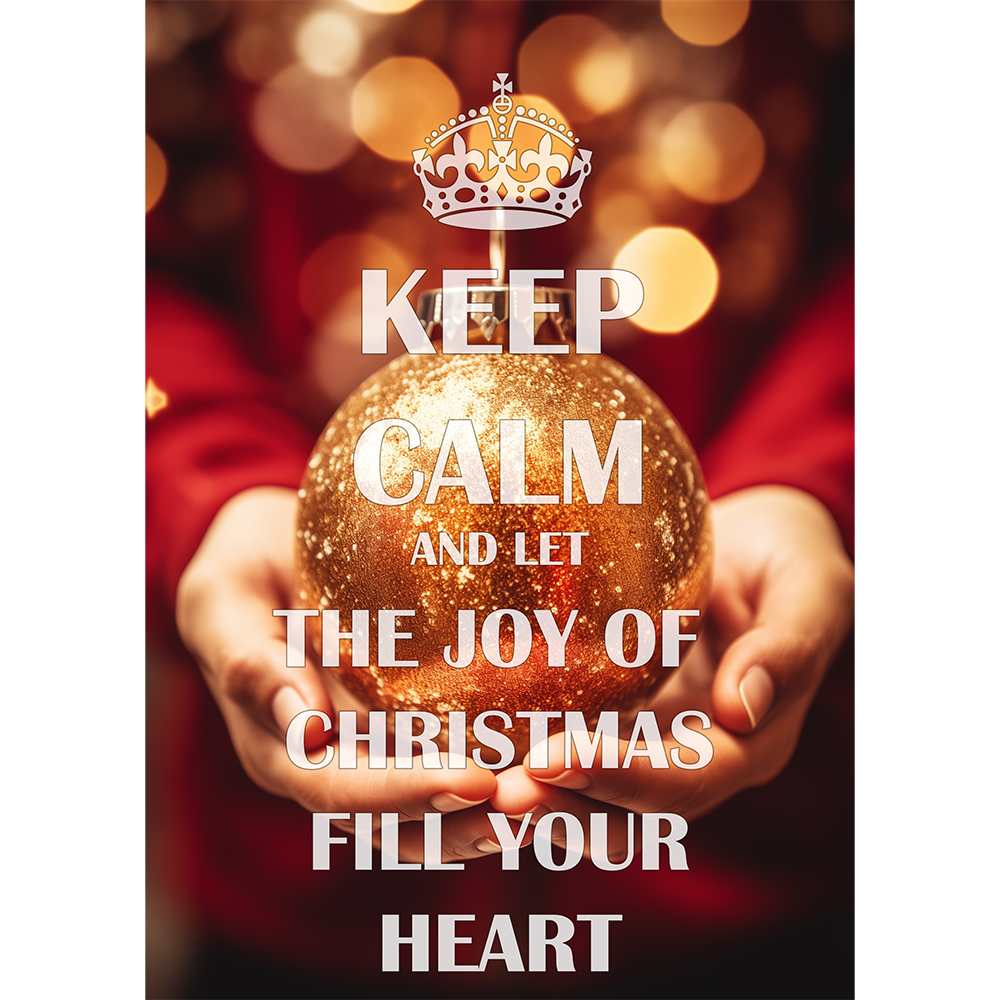 Keep Calm. Let the Joy of Christmas Fill Your Heart