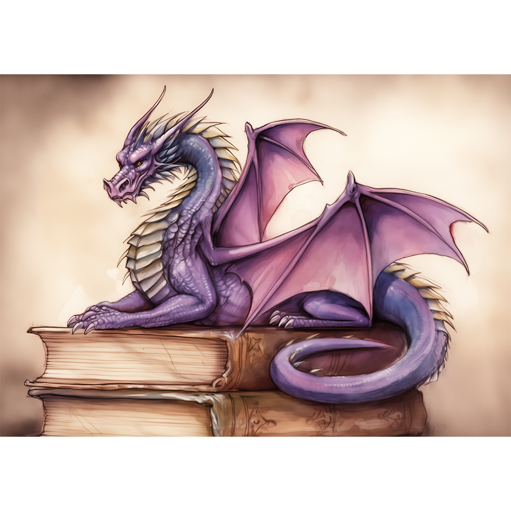 The Purple Dragon's Tale Post Stone