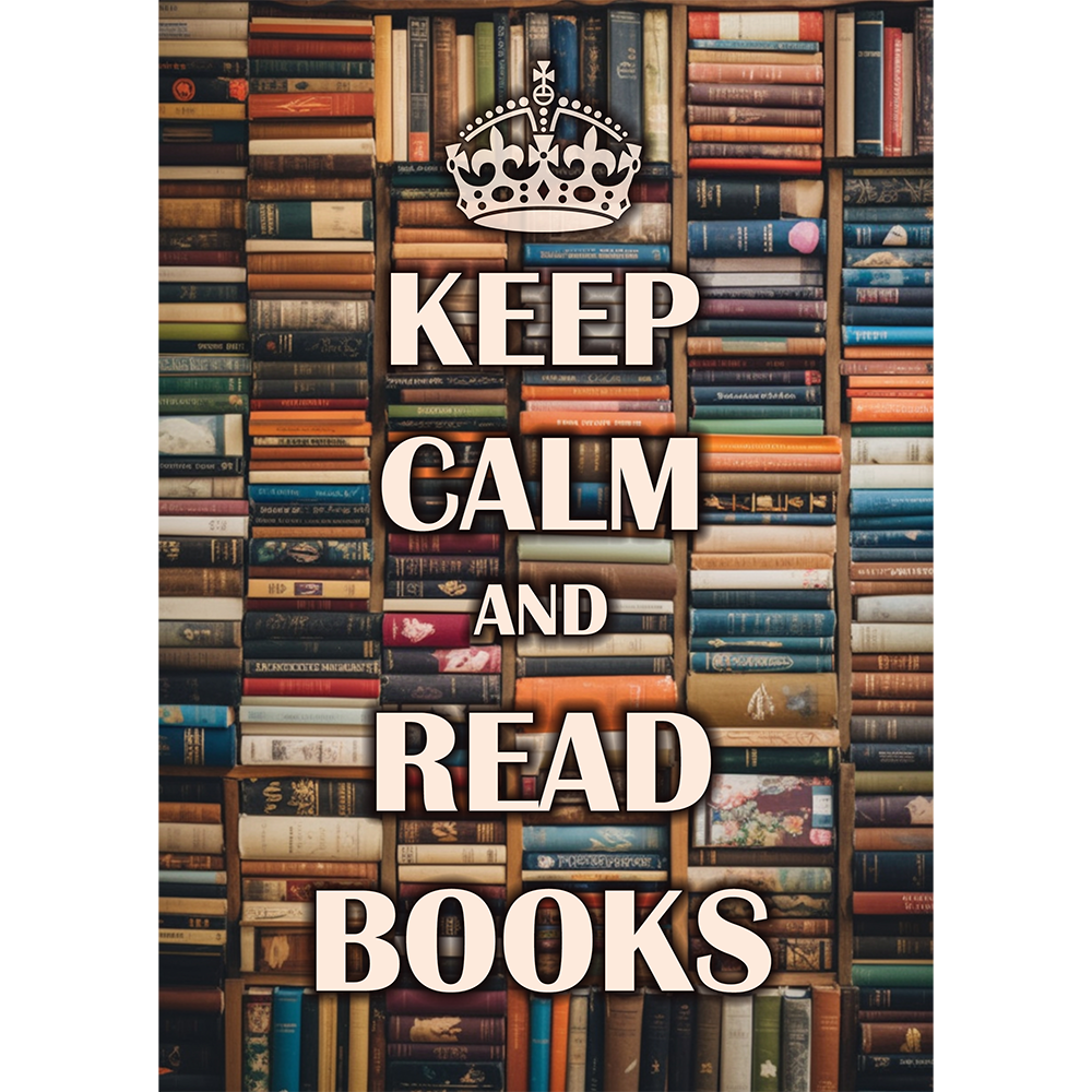 Keep Calm. Read Books Post Stone