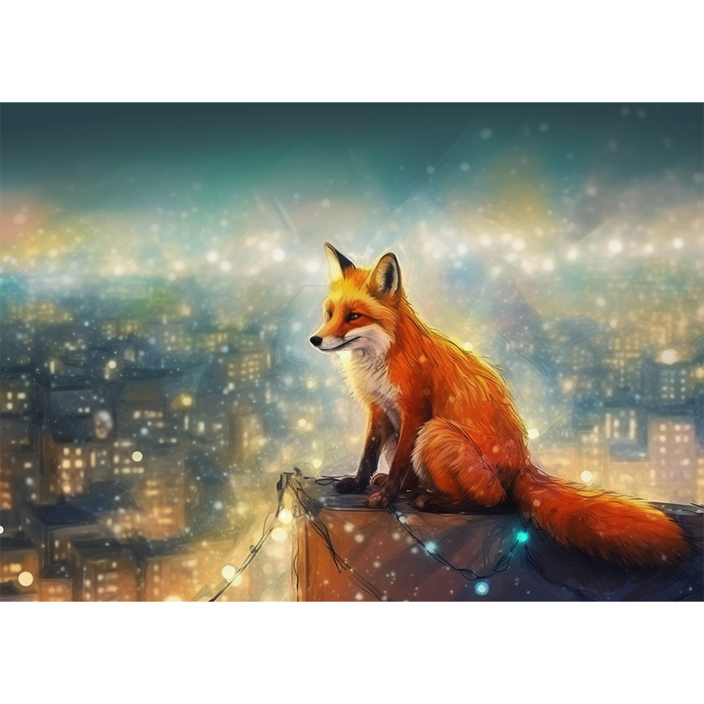 Fox in Christmas Aura