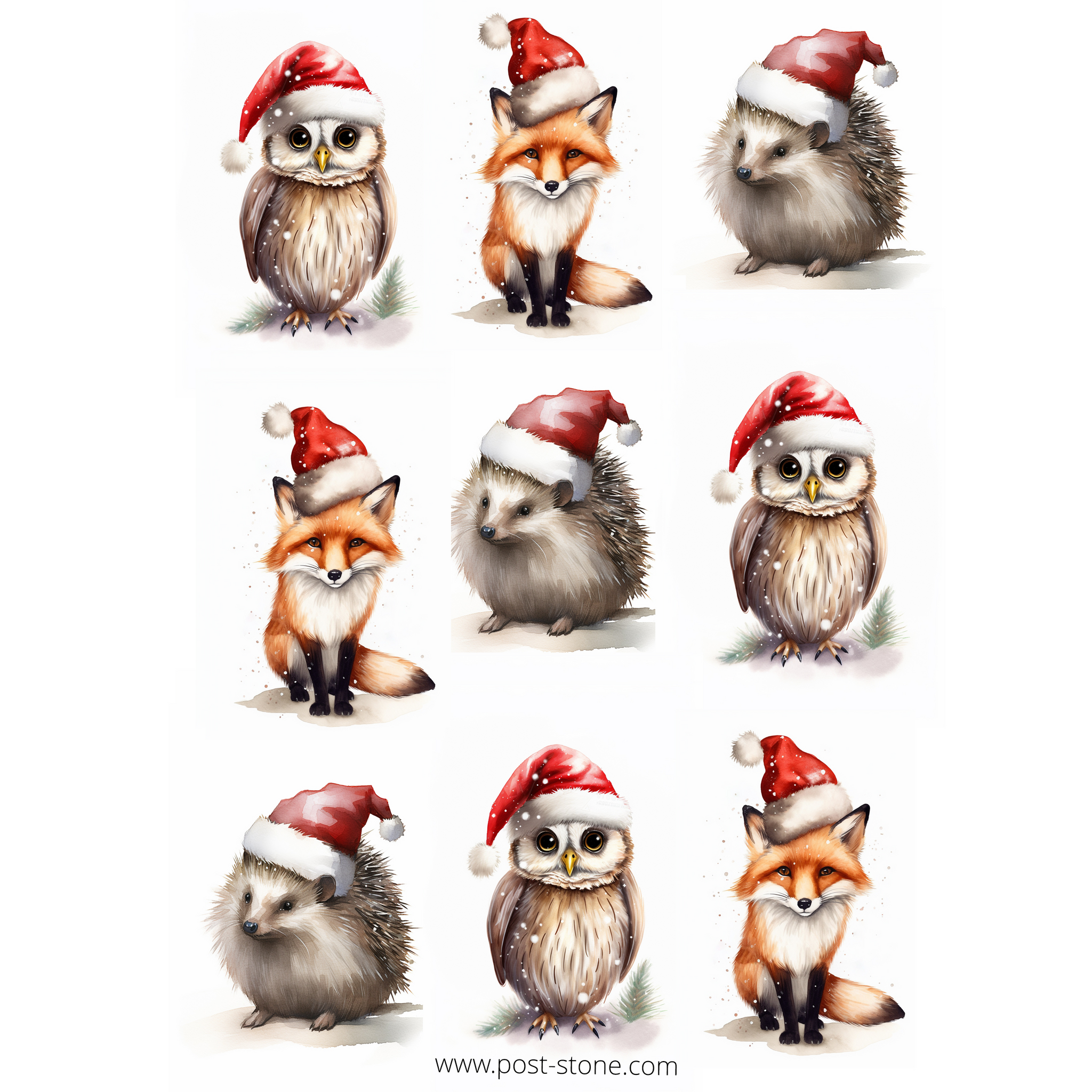 Sticker Sheet: Christmas Animals