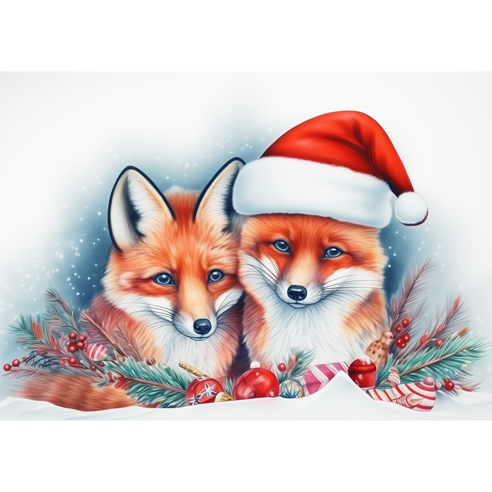 Merry and Bright Foxes