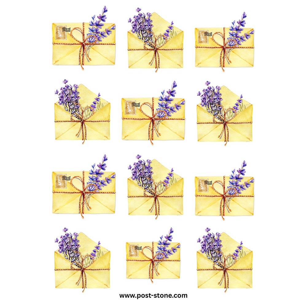 Sticker Sheet: Envelopes with Lavenders