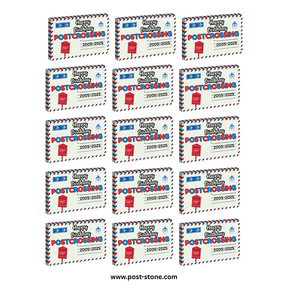 Sticker Sheet: Postcrossing Envelopes