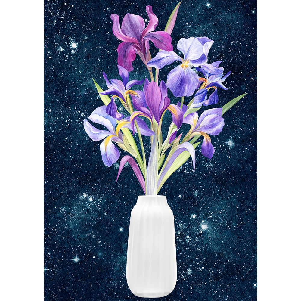 Grace in a Vase. Irises