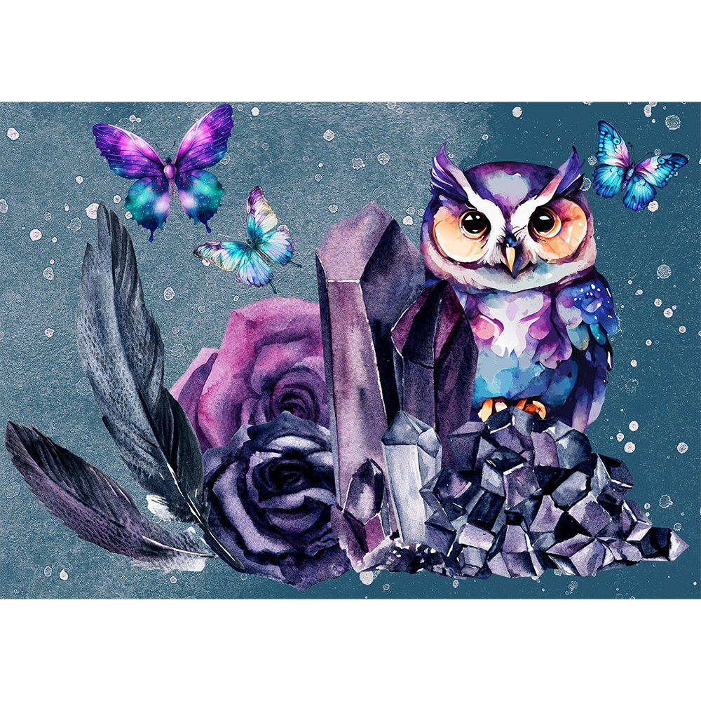 Owl in a Purle Glittering Realm