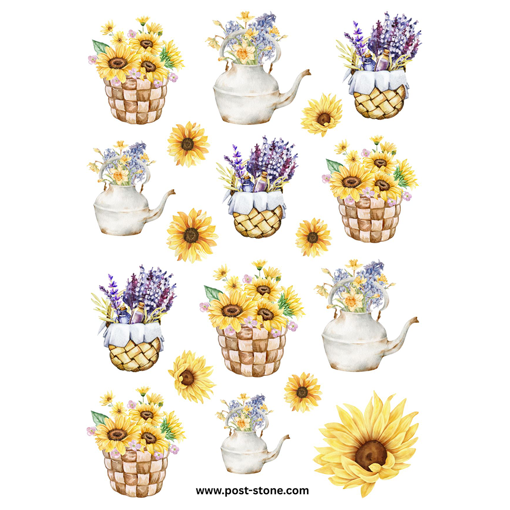 Sticker Sheet: Sunflower & Lavender