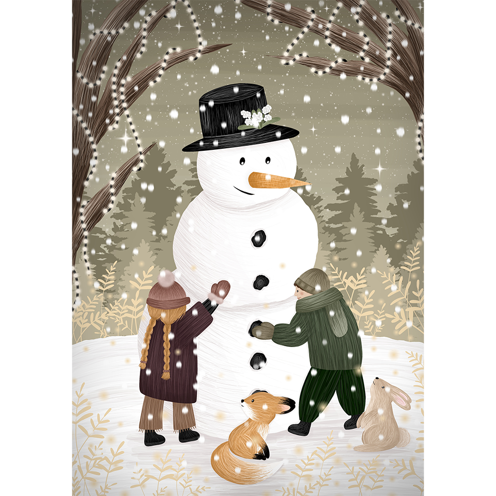 Winter Wonderland Teamwork Post Stone