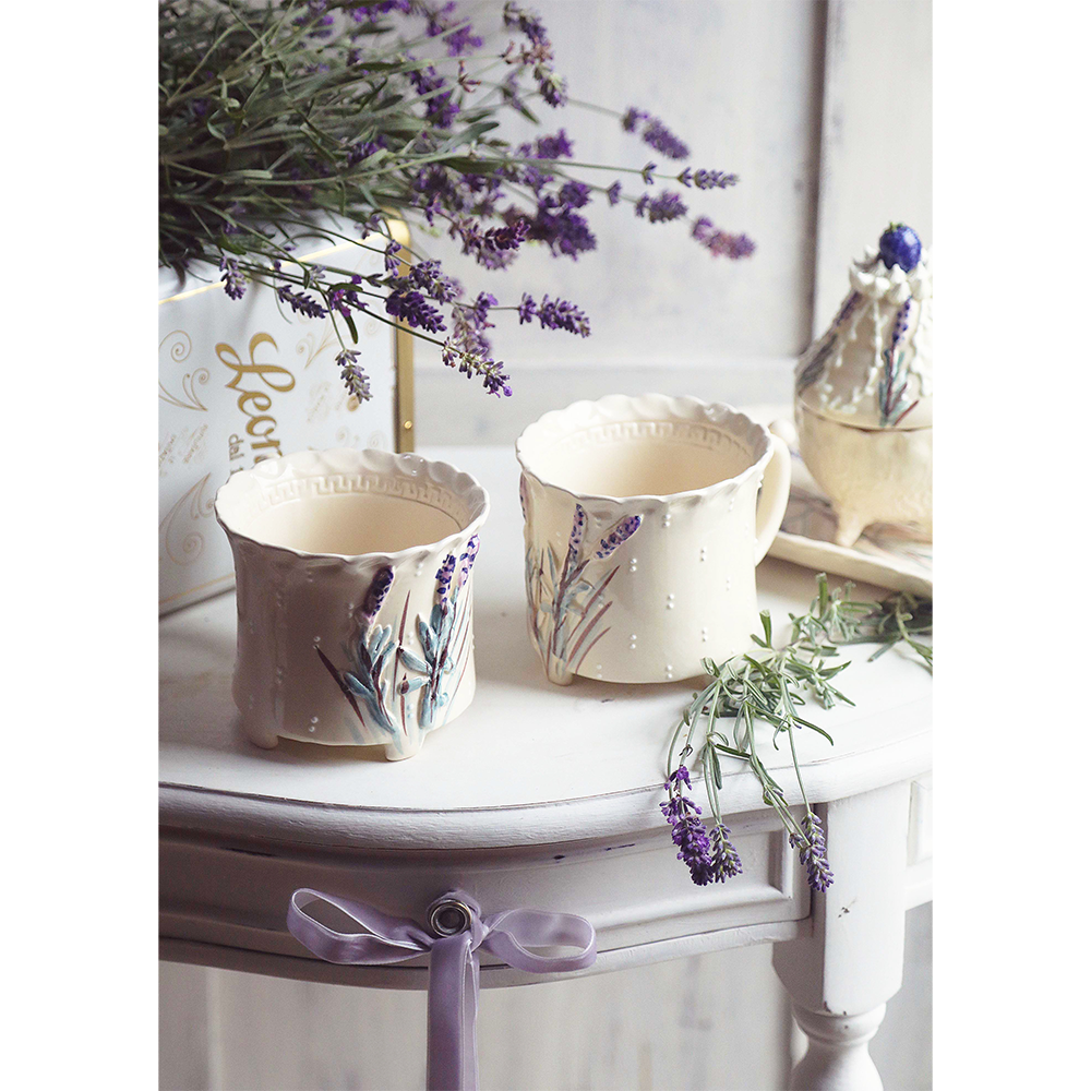 Cups With Lavenders