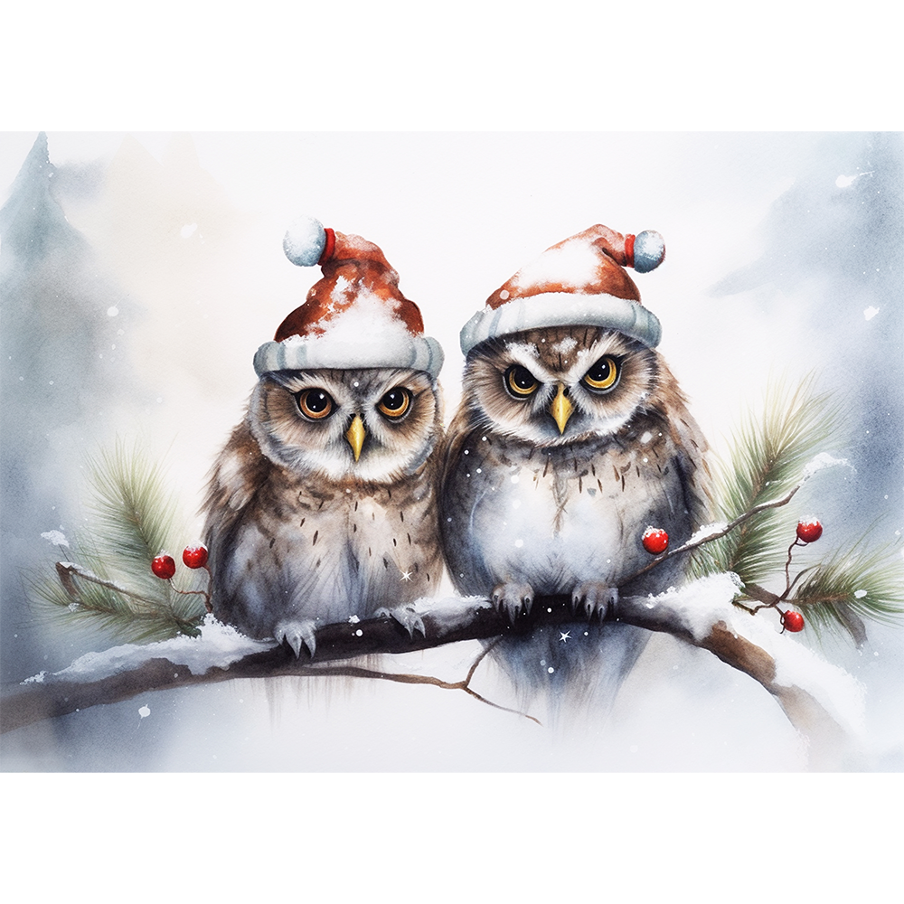 Festive Feathered Pair