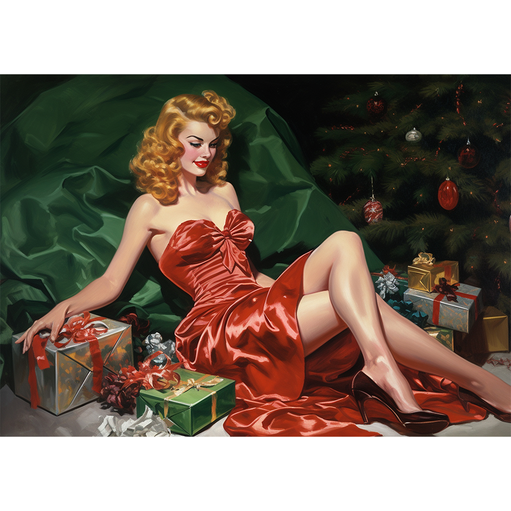 Pin Up. Christmas Morning Post Stone