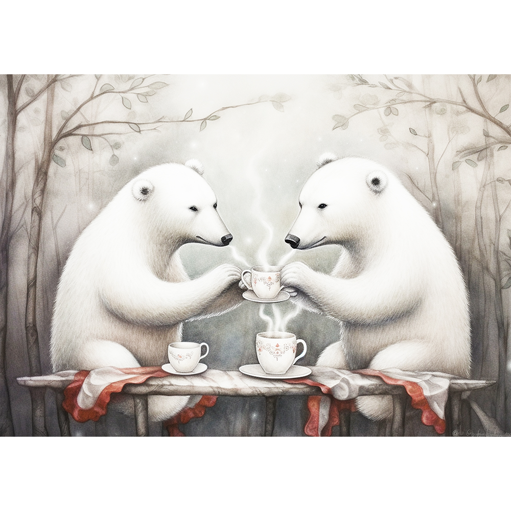 Bear-Tea in the Winter Woods