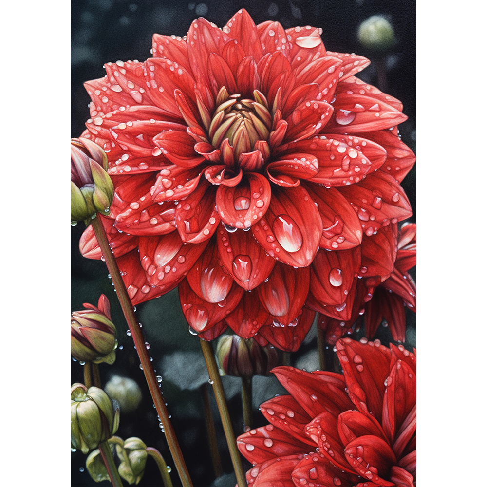 Dahlias in Fall Bloom – Post Stone
