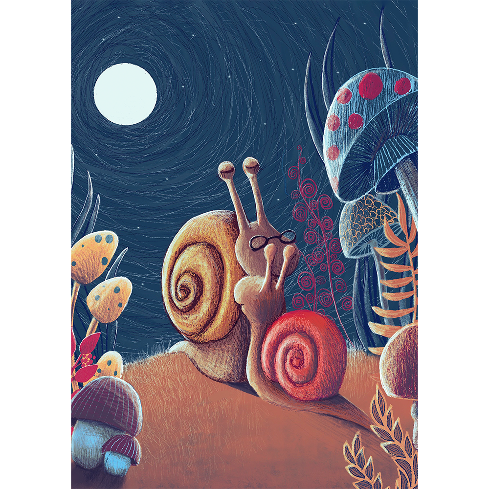 Meeting of Snails Post Stone