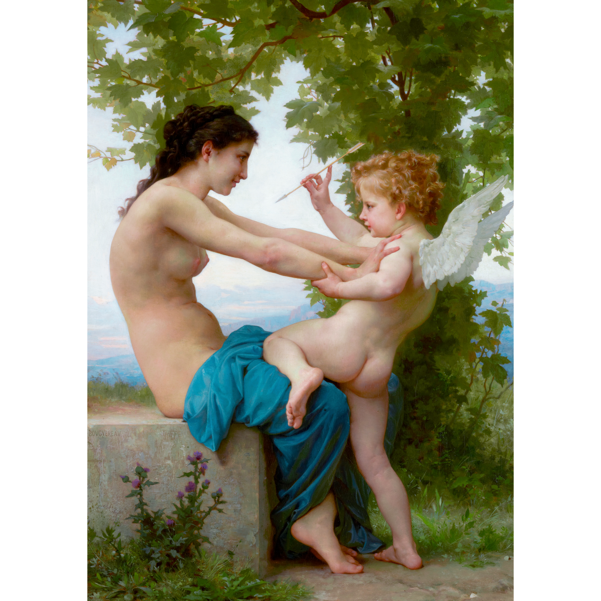 William-Adolphe - A Young Girl Defending Herself against Eros