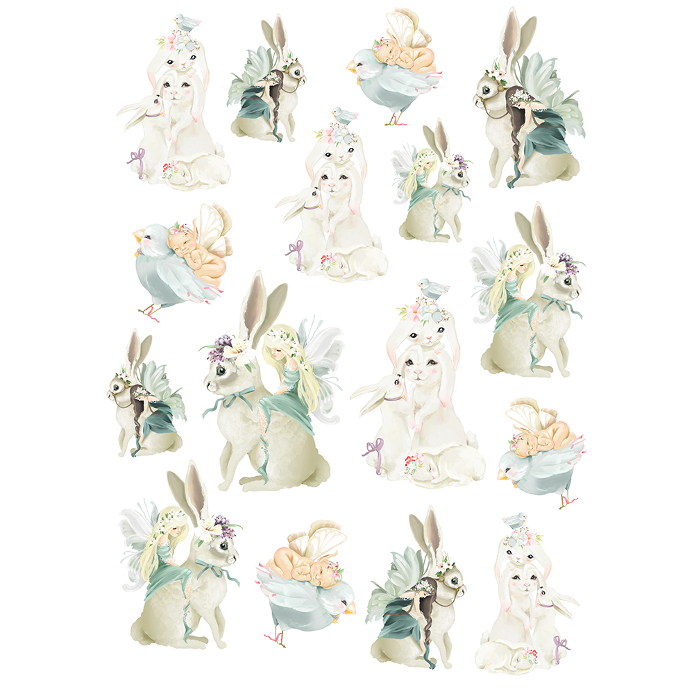 Sticker Sheet: Bunny Ride
