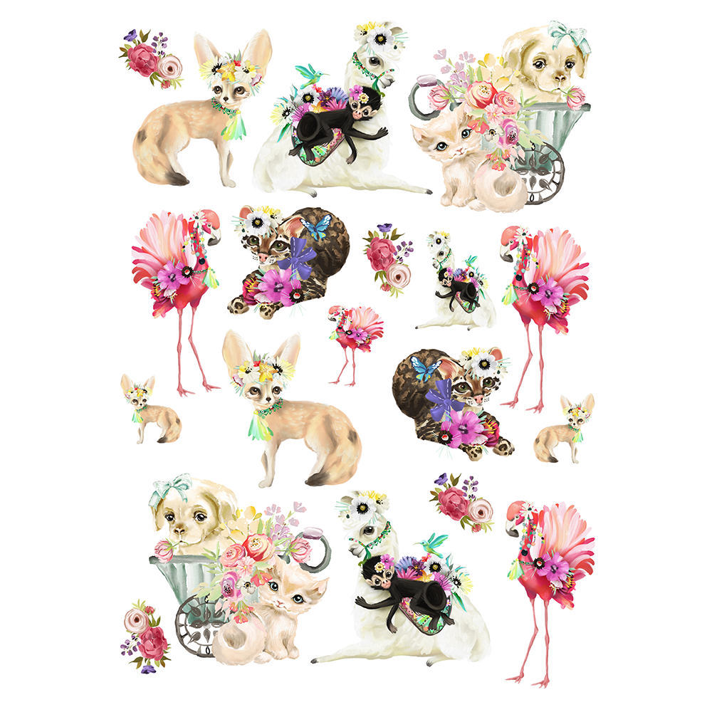 Sticker Sheet: Spruced up Animals