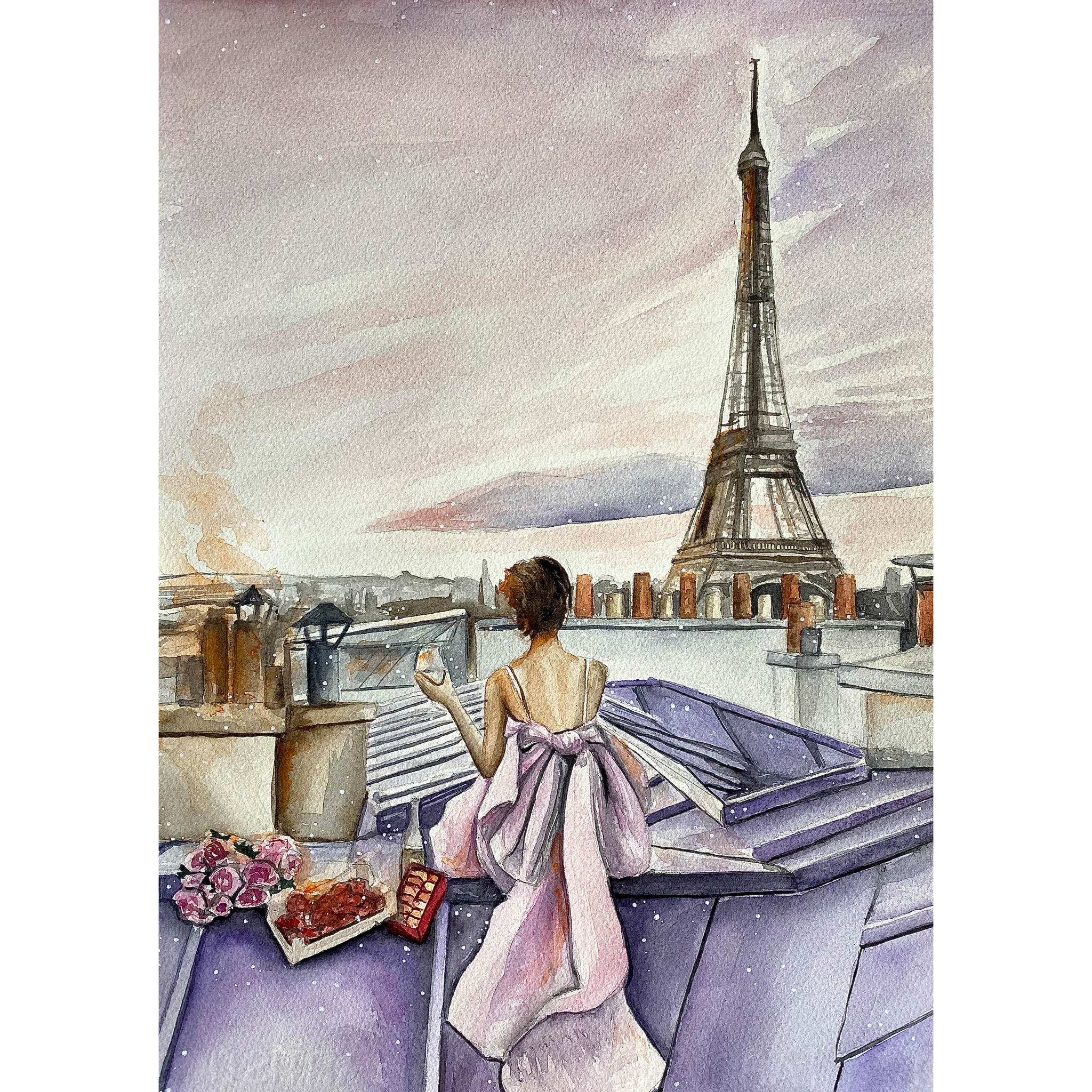 Girl in Paris City