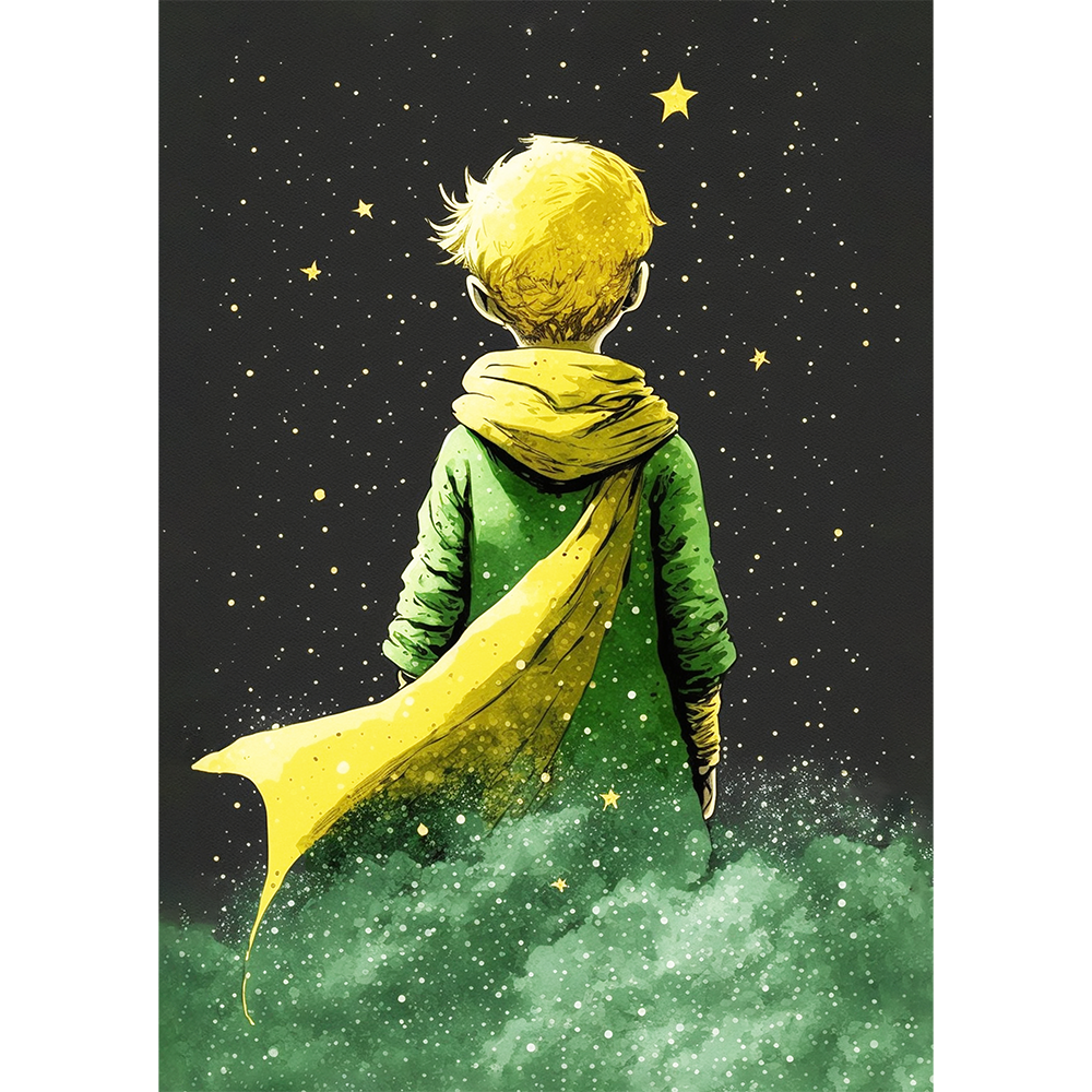 The Little Prince with Yellow Scarf – Post Stone